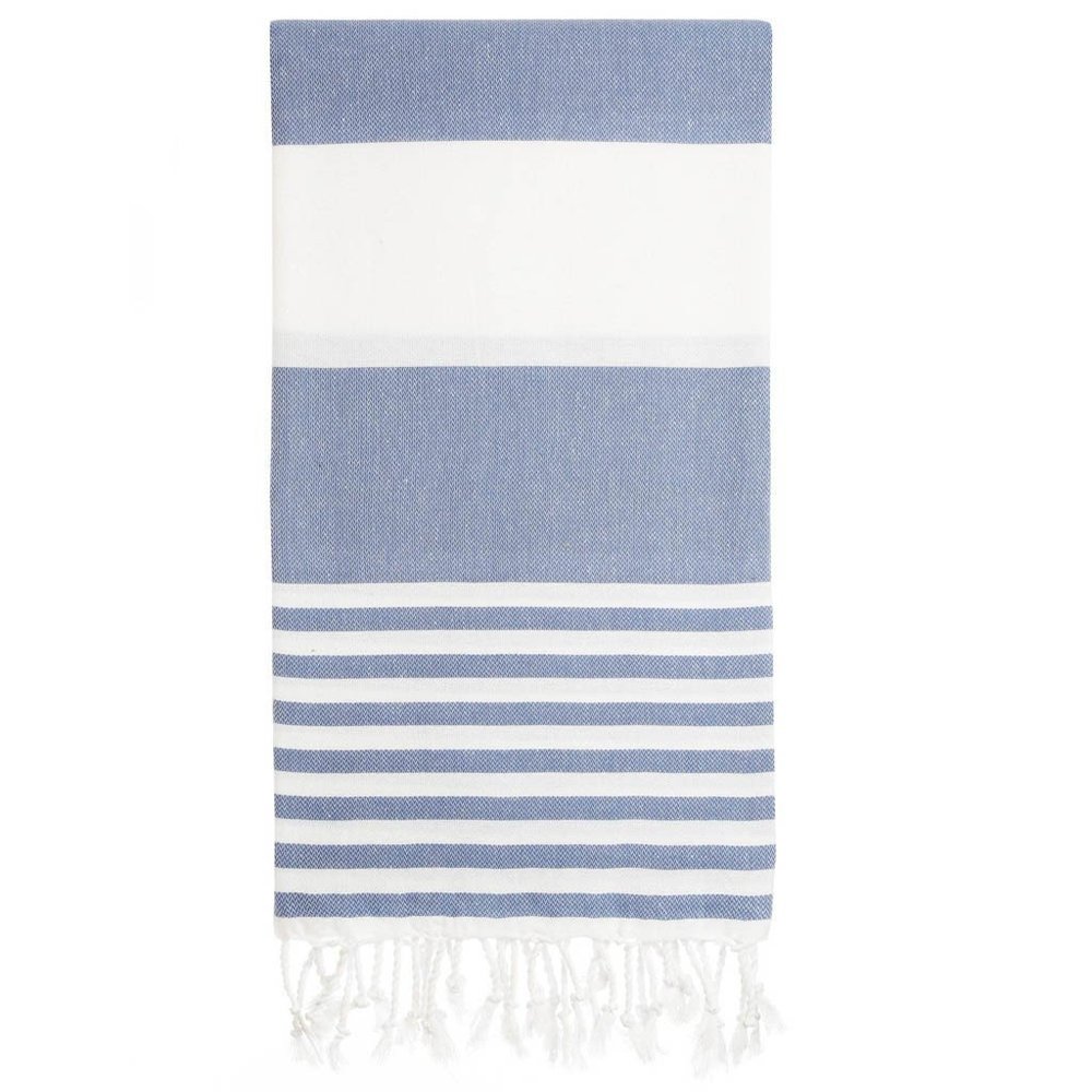 Sand Free Blue 100% Turkish Cotton Beach Bath Towel - Citizens of the Beach - Picture 5 of 8